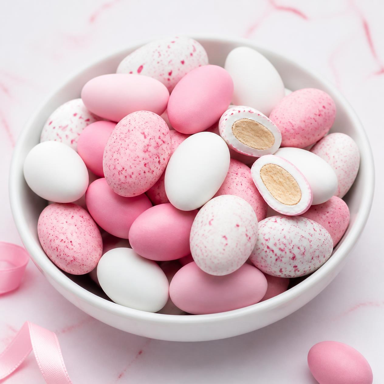 Pink and White Almonds